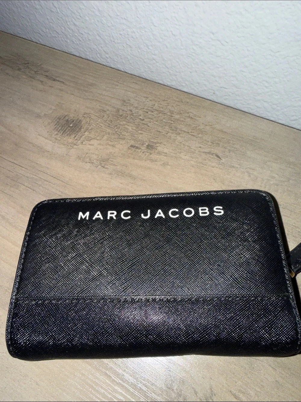 Marc Jacobs Black Zip-Around Logo Wallet